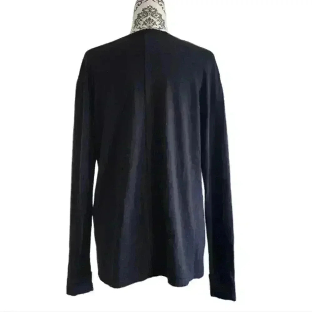 Smash Tess Longline Top Black Slouchy Relaxed Fit Women Small Bamboo - Picture 4 of 8